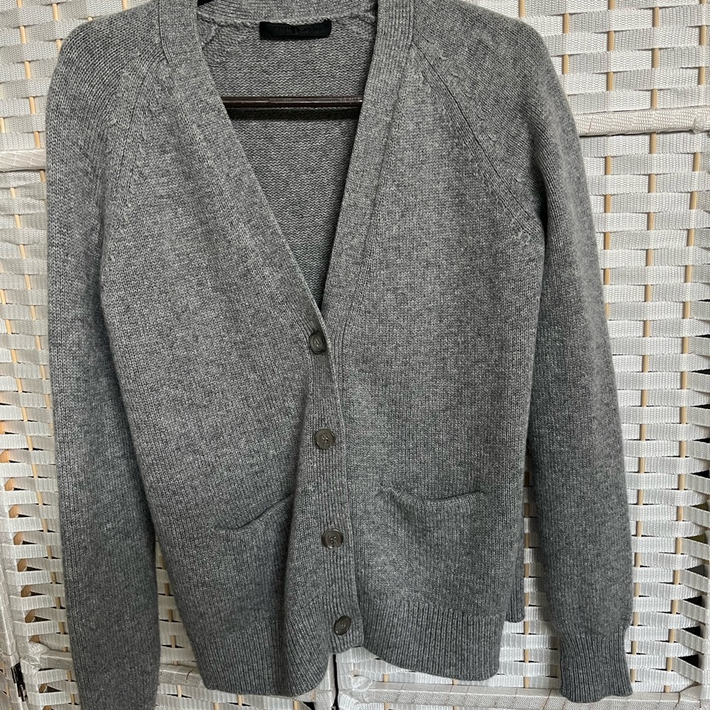 Gray Cardigan Sweater